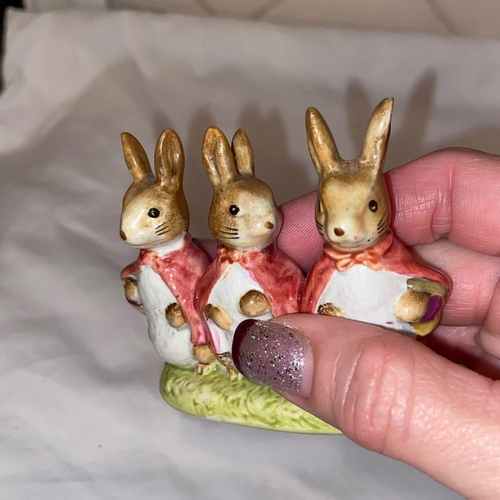 Vintage Like new Beatrix Potter Flopsy Mopsy And Cottontail Beswick Figurine_7